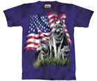 T - Shirt Patriotic Wolf