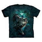 T-Shirt Wolf bei Nacht
