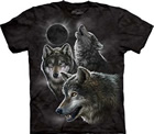 T-Shirt Wölfe bei Nacht