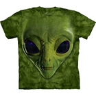 T-Shirt Green Alien Face