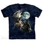 T-Shirt Wolfsmond blau