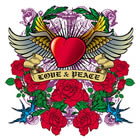 Damen - Top Love & Peace 2 - 8 XL